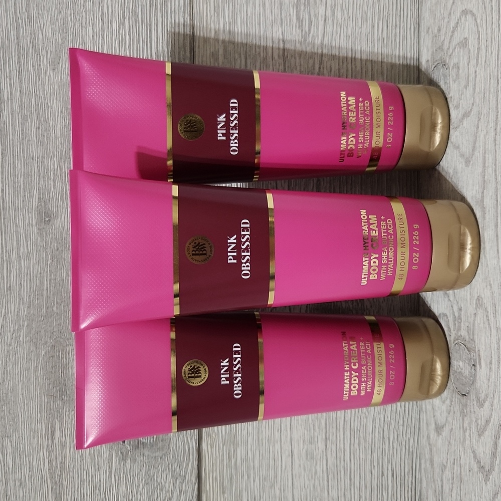 Bath & Body Works Pink Obsessed Ultimate Hydration Body Cream X3